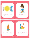 Girl's Daily Routine & Chore Cards (80)