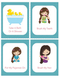 Girl's Daily Routine & Chore Cards (80)