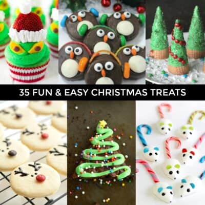 35 kid-friendly, fun and easy Christmas treats to make with your family. Delicious and fun Christmas treats to make for gifts or simply to enjoy at home. 