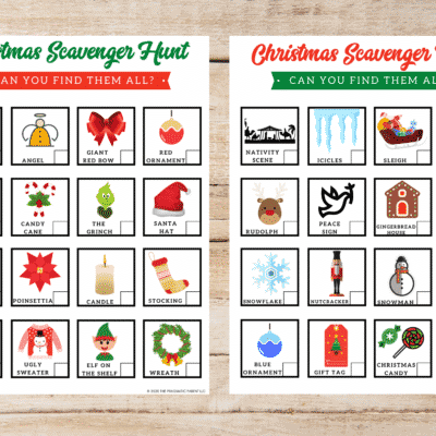 Free Printable Indoor Christmas Scavenger Hunt