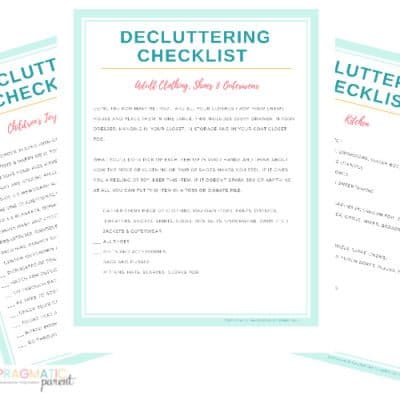 Free Decluttering Checklist and 42 Day Clutter Free Calendar