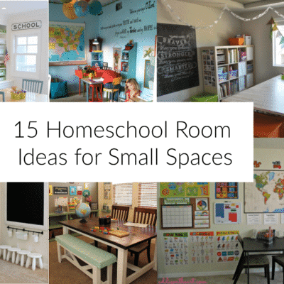 Setup your homeschool classroom, with a small room or a lot of space. Basics of a homeschool classroom & 15 small space homeschool setup ideas to inspire.