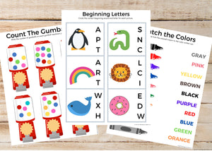 PreK/Kindergarten Learning BUNDLE (79 Worksheets)