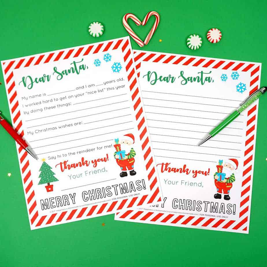 Free Letter to Santa Printables