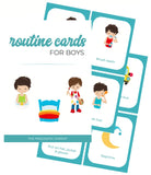 Boy's Daily Routine & Chore Cards (80)