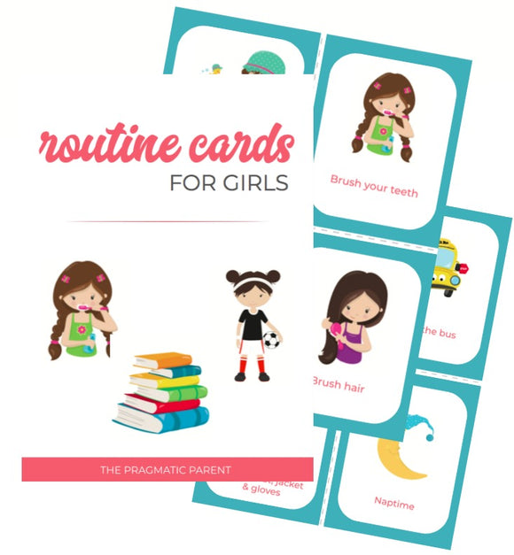 Girl's Daily Routine & Chore Cards (80)