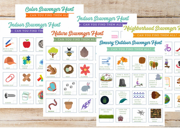 Set of 6 Scavenger Hunt Printables