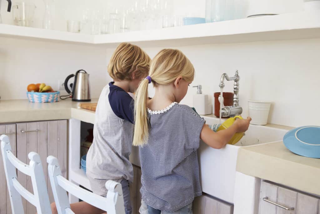 Age appropriate chores teach kids valuable life skills, responsibility, helps them feel capable & confident in their abilities, and forms a sense of pride.