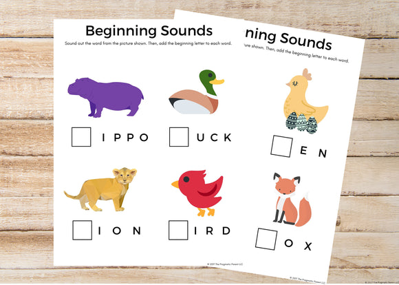 Beginning Letter ABCs Worksheets